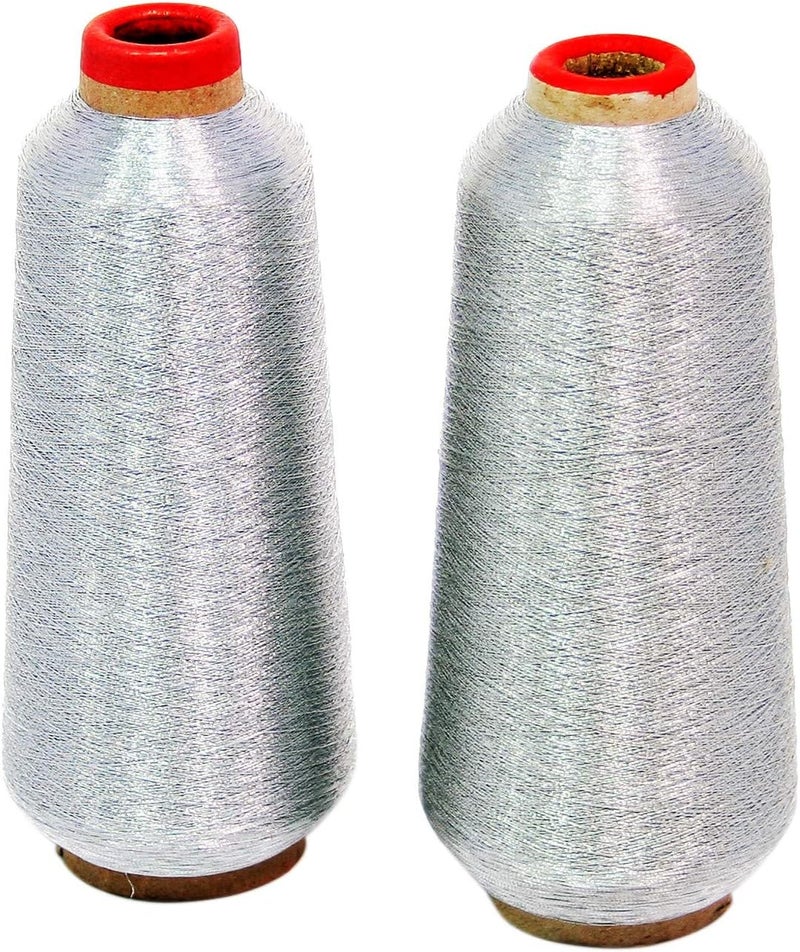 New Silver Metallic Machine Embroidery Threads - 10000 Yards